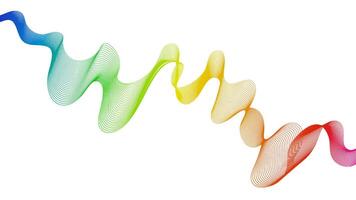 Abstract backdrop with colorful wave gradient lines on white background. Modern technology vector