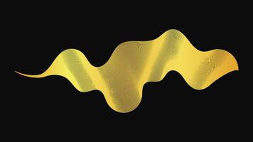 Abstract backdrop with luxury golden waves on dark background. Modern technology, wave design vector