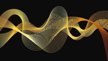 Abstract backdrop with luxury golden waves. Modern technology background vector
