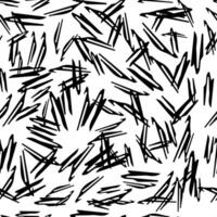 Seamless pattern with black pencil in abstract shapes on white background. illustration vector