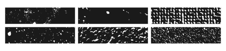 Set of black banner. Abstract grainy blanks in rectangle form on white background. illustration vector