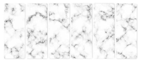 Marble texture background. Set of six abstract marble granite stone. illustration vector
