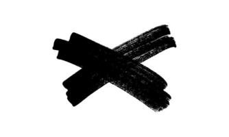 Hand drawn brush cross symbol. Black sketch cross symbol on white background vector