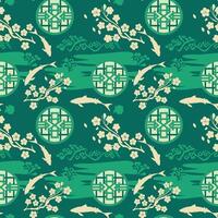 Minimalistic Japanese seamless pattern vector