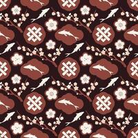 Minimalistic Japanese seamless pattern. vector