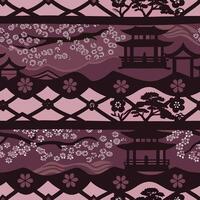 Abstract Japanese pattern. Flat design. vector