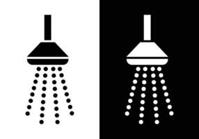 Shower icon. Bath shower flat symbol. Shower silhouettes. vector