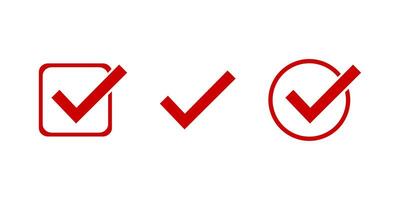 Check mark icon set vector