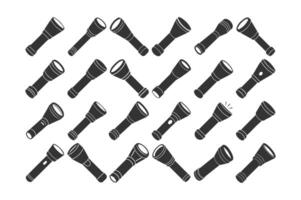 Diverse Collection of Handheld Flashlights vector