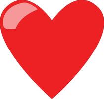 A simple red heart with shining corner, love sign and logo, suitable for greeting cards, web and gaming design and healthcare institutes, also good for social media and banners and print materials vector