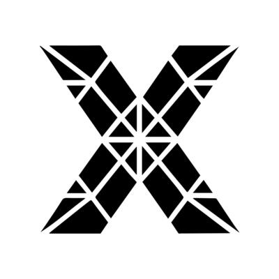 The x logo is black and white