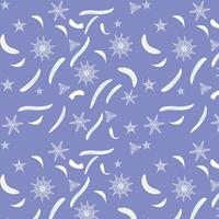 Geometric shapes pattern on a blue background vector