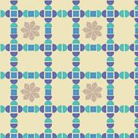 Flat linear arabic pattern vector