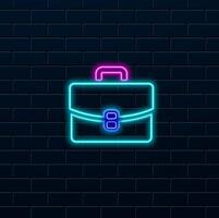 Folder. Icon for design. Easily editable. neon style. vector