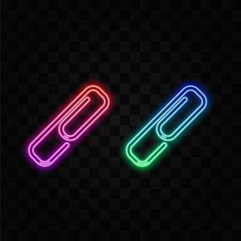 Clip icon. Web elements in neon style icons. Simple icon for website, web design, Mobile App, Information graphics vector