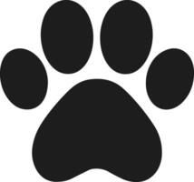 Bold Animal Paw Print Silhouette vector