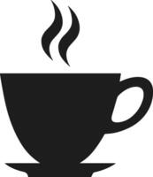 Minimalist Coffee Cup with Saucer Silhouette vector