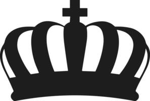 Royal Crown Silhouette - Elegant Monarchy Symbol vector
