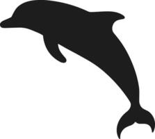 Elegant Dolphin Silhouette Illustration vector