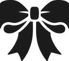 Elegant Black Bow Silhouette for Decoration and Design vector