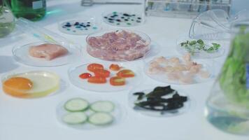 A table with various food items on it video