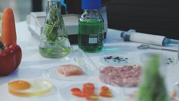 A table with various ingredients and a bottle of water video