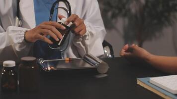 A doctor is examining a patient's hand video