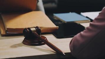 A judge's gavel on a desk video
