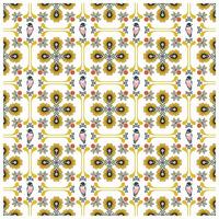 Pattern featuring various birds interspersed with vibrant flowers, creating a harmonious design. vector