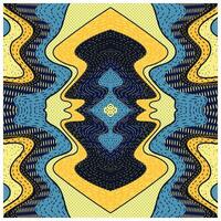 An abstract pattern featuring vibrant blue and yellow hues intertwined in a dynamic design. vector