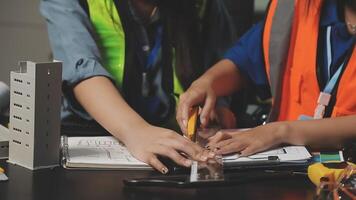 Two women working on a project at a table video