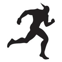 A silhouette of a man running in the distance vector