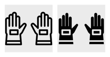 Two gloves with different shapes and sizes vector
