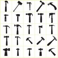 Hammer Icon Set design with a white background vector