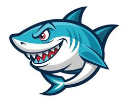 Shark mascot illustration vector