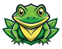 Frog mascot illustration vector