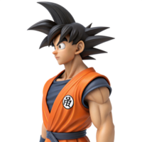 Goku anime realistic 3d uniqe style isolated on transparent background png