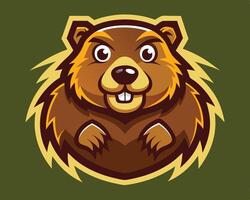 A cartoon groundhog mascot vector