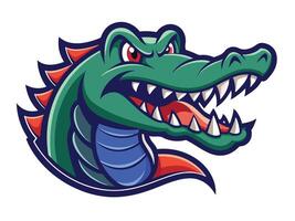 The head of an alligator mascot vector