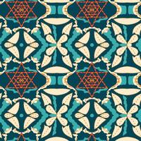 a blue and orange pattern with a star of david vector