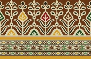 an ornate pattern with a border and leaves vector