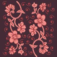 floral pattern on a dark background vector
