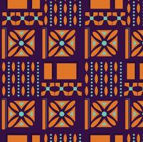 an orange and blue geometric pattern on a purple background vector