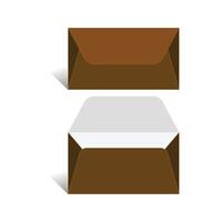 Envelope Size 6.75 x 3.75 template, With 3D Box, File vector