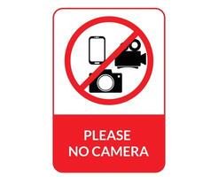No use camera Sign for Privacy Zones and Restricted Areas. No camera area. Flat design no photo sign vector