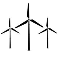 Wind Farm with Turbines Climate Change Conservation Renewable Icon Illustration vector