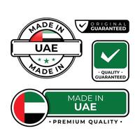 Badge bundle made in United Arab Emirates label icon emblem isolated on white background vector
