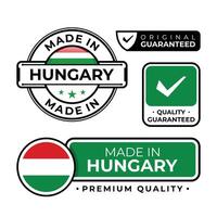 Badge bundle made in Hungary label icon emblem isolated on white background vector