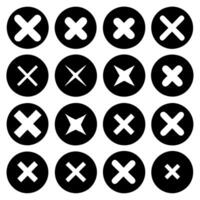 Seamless Pattern of Black and White Reject Icons design vector
