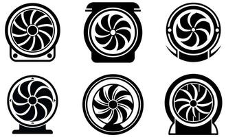 Illustration of Various Computer Cooling Fans vector